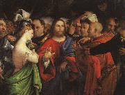 Lorenzo Lotto Christ and the Adulteress painting